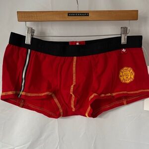 Andrew Christian Red Fire Rescue Athletic Shorts